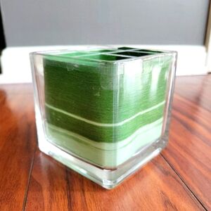 Green Cube Glass Vase